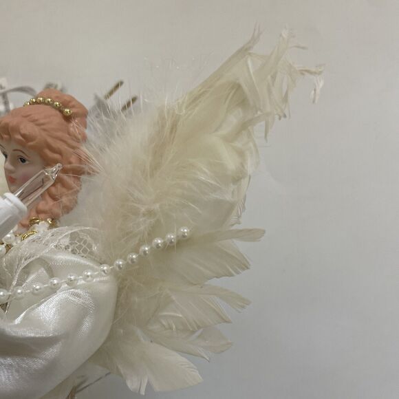 Kurt S. Adler Light Gold And Ivory Angel Treetop - Picture 10 of 15